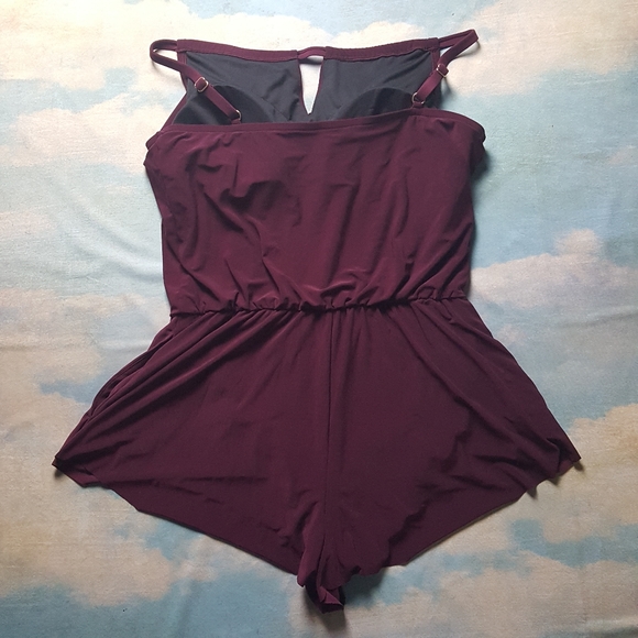 Aqua Green High Neck Swim Romper with Pockets - Picture 3 of 10